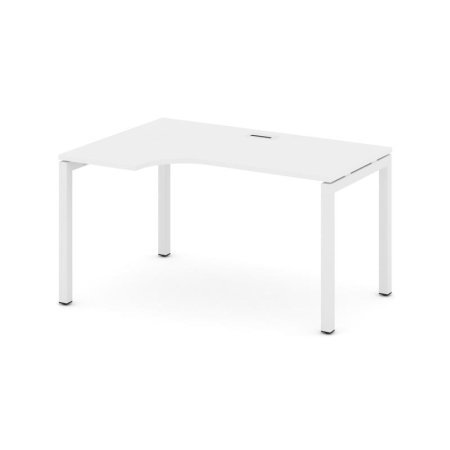 Стол рабочий эргономичный SN-5P.SPA-001(L) (1380х600/980х750) (Белый/Металл Белый)
