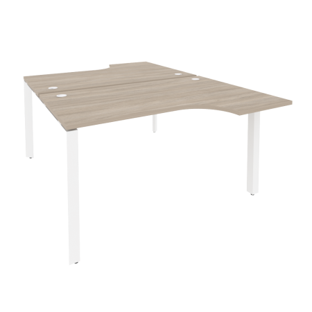 Рабочая станция на П-образном м/к Onix O.MP-D.SA-2 1380x1995x750 (Дуб Аттик/Белый Металл)