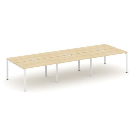 Рабочая станция 2-х сторонняя SN-6P.DRS-083 (4140х1632х750) (Акация Лорка/Металл Белый)