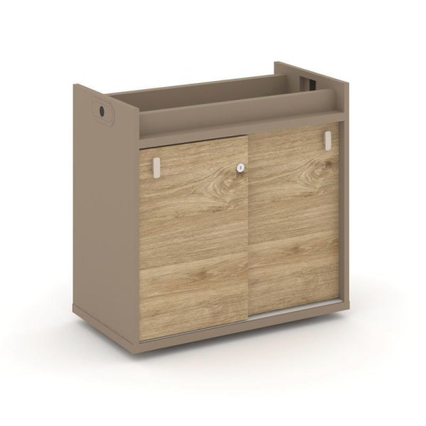 Тумба опорная - купе ES.TON-3 (750х406х725) (Латте/Тиквуд Светлый/Металл Латте)