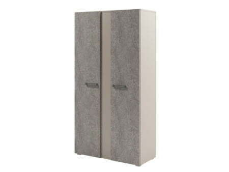 Стеллаж высокий с дверьми Solution D-77 950x414x1820 (Бетон/Кашемир)