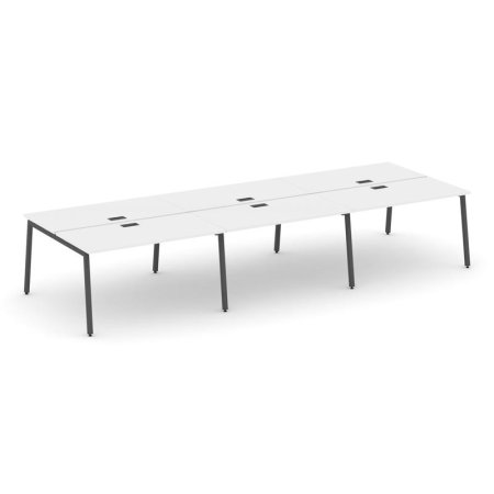 Рабочая станция 2-х сторонняя SN-4A.DRS-073 (4140х1432х750) (Белый/Металл Антрацит)