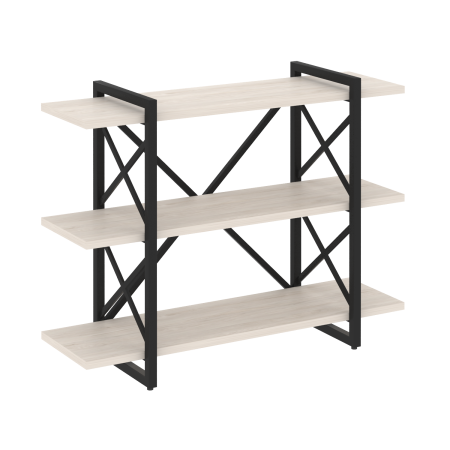 Стеллаж на регулируемых опорах-3 полки VR.L-MST.O-3.8V 1200x400x910 (Денвер Светлый/Черный металл)