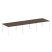 Переговорный стол 3 столешницы Metal System Style БП.ПРГ-3.3 4200x1235x750 (Дуб Наварра/Серый металл)