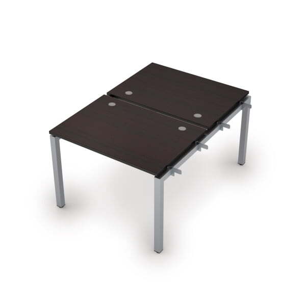 6МБН.5277 Бенч-система на 2 рабочих места, начальный модуль (1000x1435x750) (Венге/Алюминий матовый)