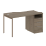 Рабочая станция с опорной тумбой Metal System Style БП.РС-СТП-1.1 1412x720x750 (Дуб Наварра/Серый металл)
