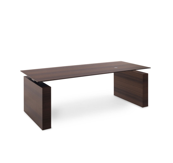 TESLA Стол для руководителя (Эвкалипт морен/Черный)