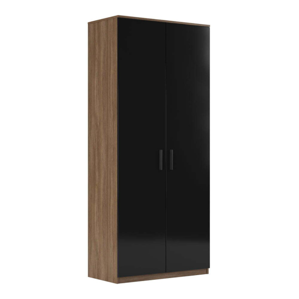 Шкаф для бумаг глухой, глянец Asti P AST339514 900x450x2056 (Дуб/черный)