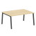Стол для переговоров (1 столешница) на А-образном м/к Metal System Style БА.ПРГ-1.4 1600x1235x750 (Дуб наварра/Серый металл)