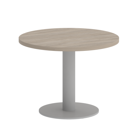 Стол журнальный круглый VR.SP-5-60.1G 600x600x450 (Дуб Аттик/Серый Металл)