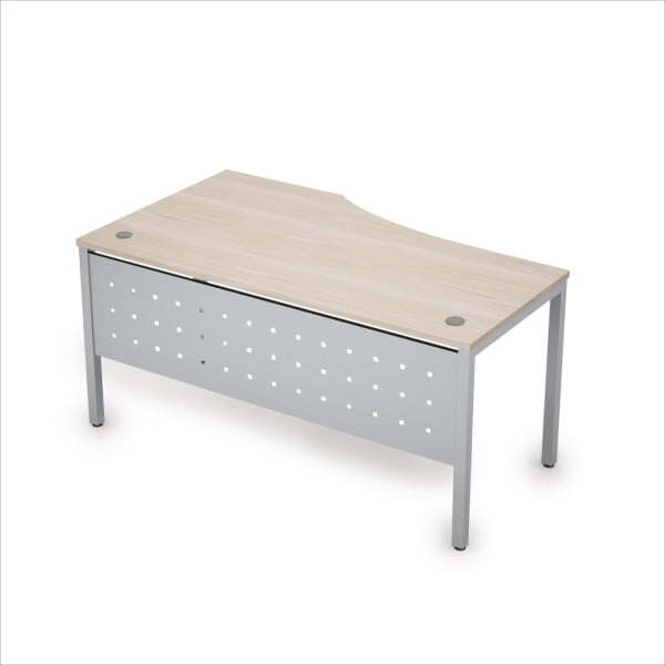 6МК.021 Стол криволинейн.прав. (1600x900x750) (Шамони светлый/Алюминий матовый)