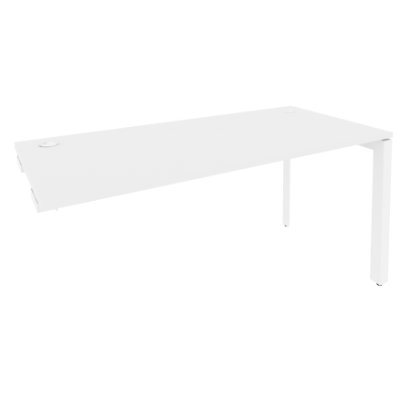 Стол-приставка на П-образном м/к к опорным элементам Onix O.MP-SPR-4.7 1580x720x750 (Белый Бриллиант/Белый Металл)