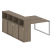 Рабочая станция с шкафом-купе на О-образном м/к Metal System Style БО.РС-СШК-4.3 Т 1810x2332x1098 (Дуб наварра/Серый металл)