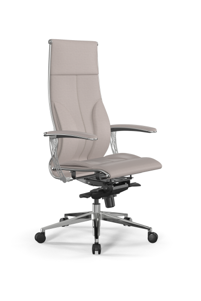 Кресло для руководителя Метта Samurai L1-10U - Infinity /Kc06/Nc06/U0mL-4c3(M06.B32.G11.W03) (Светло-бежевый)