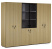 EXE Шкаф комбинированный+гардероб+для бумаг (Орех/Хром)