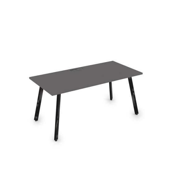 10СР.089 Стол рабочий, прямолинейный (1400x800x750) (Graphit mattЧерный глянец)