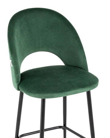 Стул полубарный Меган велюр зеленый (Стул полубарный Меган зеленый)