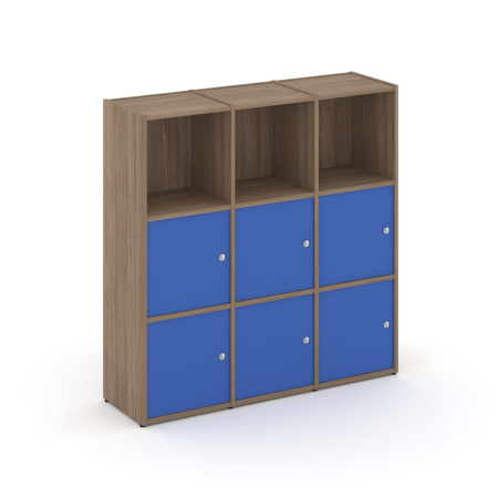 Стеллаж Locker Plus LK.K-003 1188x350x1203 (Дуб Аризона | Синий)