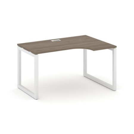 Стол рабочий эргономичный SN-5O.SPA-012(R) (1580х700/980х750) (Вяз Благородный/Металл Белый)