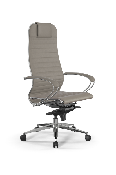 Кресло для руководителя Метта Samurai L1-3K - Infinity /Uc02/Nc02/K2cL(M06.B32.G11.W03) (Темно-бежевый)