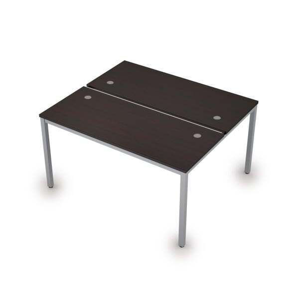 6МБ.278 Бенч-система на два рабочих места (1200x1435x750) (Венге/Алюминий матовый)