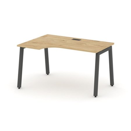 Стол рабочий эргономичный SN-5A.SPA-001(L) (1380х600/980х750) (Тиквуд Светлый/Металл Антрацит)