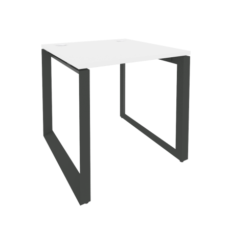 Стол рабочий на О-образном м/к Onix O.MO-SP-0.8 780x800x750 (Белый Бриллиант/Черный металл)