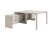 Стол-тандем на металлокаркасе с тумбой Solution D-414 1550x2380x750 (Бетон/КашемирБежевый)