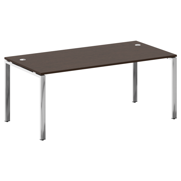 Стол рабочий руководителя на П-обр. м/к БП.СРР-5.9 1800x900x750 (Венге Цаво/Нерж. Сталь)