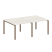 Переговорный стол 2 столешницы Metal System Style БП.ПРГ-2.1 2000x1235x750 (Дуб Наварра/Серый металл)