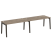 Рабочая станция на деревянных опорах Onix Wood OW.RS-2.4.8 3160x800x750 (Тиквуд Светлый/Дуб Темный)