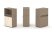Тумба одиночная + низкая надставка ES.NB.1N-2 (750х410х1135) (Латте/Тиквуд Светлый)