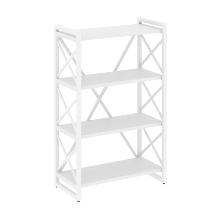 Стеллаж на регулируемых опорах-4 полки VR.L-MST.O-4.8 800x400x1280 (Белый Бриллиант/Белый металл)