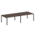 Переговорный стол 2 столешницы Metal System Style БП.ПРГ-2.4 3200x1235x750 (Дуб Наварра/Серый металл)