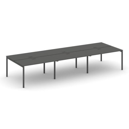 Рабочая станция 2-х сторонняя SN-4P.DRS-083 (4140х1632х750) (Антрацит/Металл Антрацит)