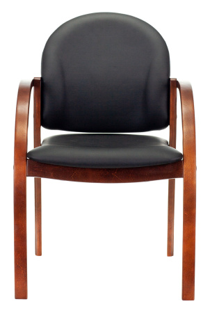 Стул ДЖУНО черный эко.кожа на ножках дерево (Черный)