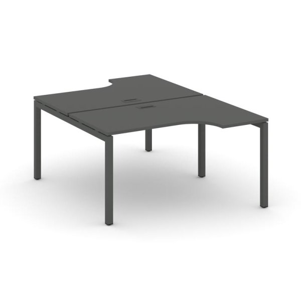 Рабочая станция эргономичная SN-5P.DRPA-021 (1380х1632/1992х750) (Антрацит/Металл Антрацит)