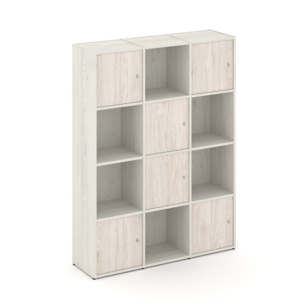 Стеллаж Locker Plus LK.K-006 1188x350x1593 (Дуб Наварра | Денвер Светлый)