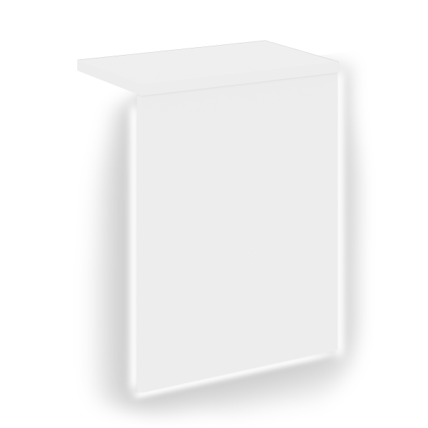 Накладка с подсветкой прямая высокая для О.R-F.MP.V-98 Onix О.R-NP.V-98.1.S 520x327x674 (Белый Бриллиант)