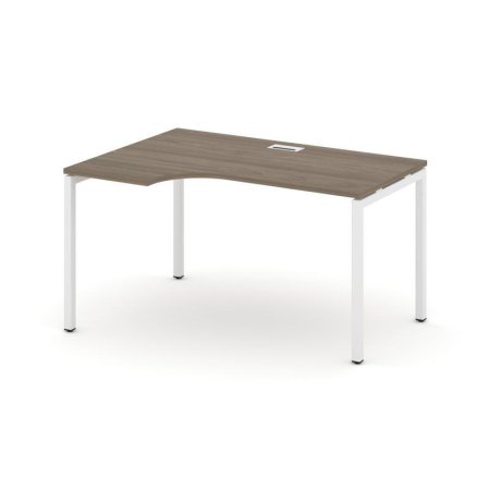 Стол рабочий эргономичный SN-4P.SPA-021(L) (1380х800/980х750) (Вяз Благородный/Металл Белый)