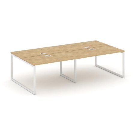 Рабочая станция 2-х сторонняя SN-4O.DRS-034 (3160х1232х750) (Тиквуд Светлый/Металл Белый)