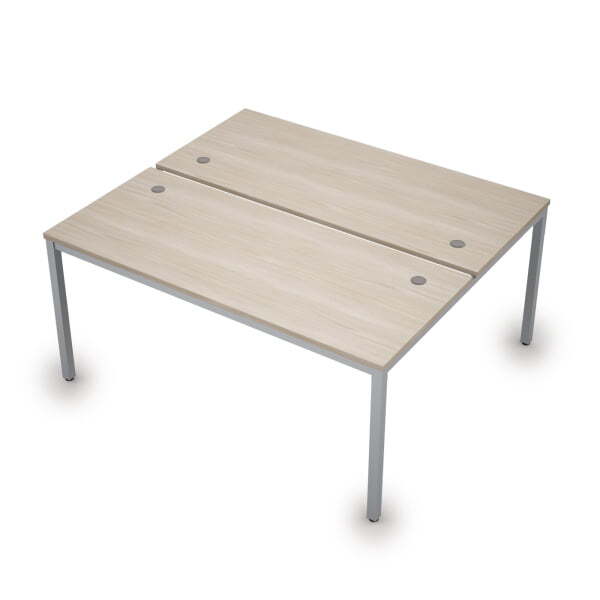 6МБ.274 Бенч-система на два рабочих места (1600x1435x750) (Шамони светлый/Алюминий матовый)