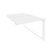 Стол-приставка двойной на О-образном м/к к опорным элем. Onix O.MO-D.SPR-1.7 980x1475x750 (Тиквуд Темный/Белый Металл)