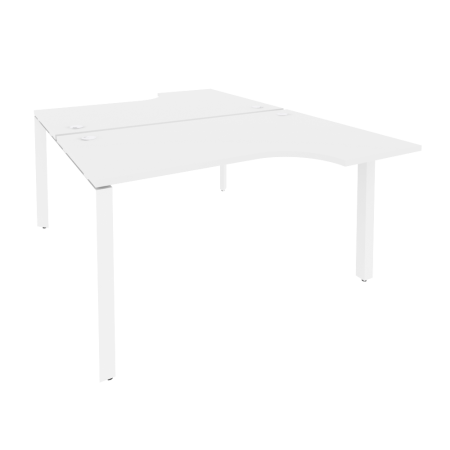 Рабочая станция на П-образном м/к Onix O.MP-D.SA-2 1380x1995x750 (Белый Бриллиант/Белый Металл)