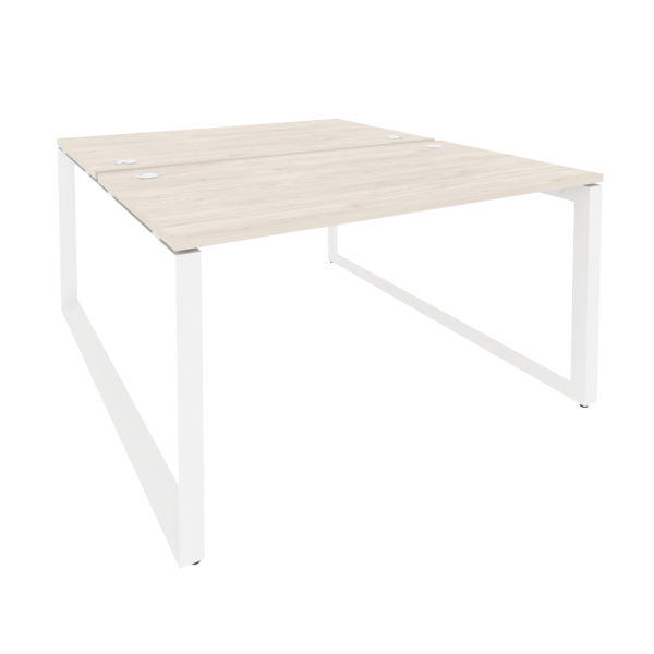 Рабочая станция на О-образном м/к Onix O.MO-D.RS-2.3.8 1380x1635x750 (Денвер Светлый/Белый Металл)