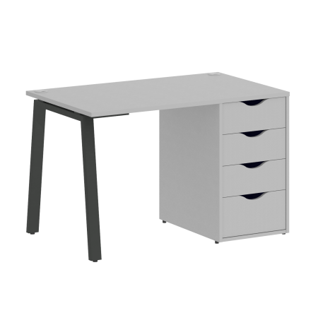 Стол письменный VR.SP-3-118.4.A 1180x720x750 (Серый/Антрацит Металл)
