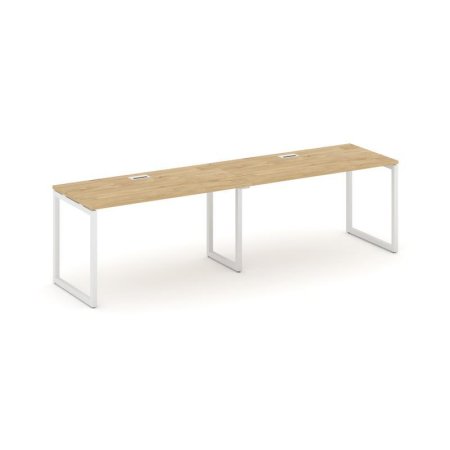 Рабочая станция 1 сторонняя SN-4O.ORS-013 (2760х700х750) (Тиквуд Светлый/Металл Белый)