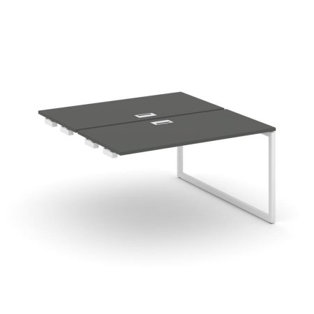 Стол-приставка к опорным элементам SN-4O.DPRS-014 (1580х1432х750) (Антрацит/Металл Белый)