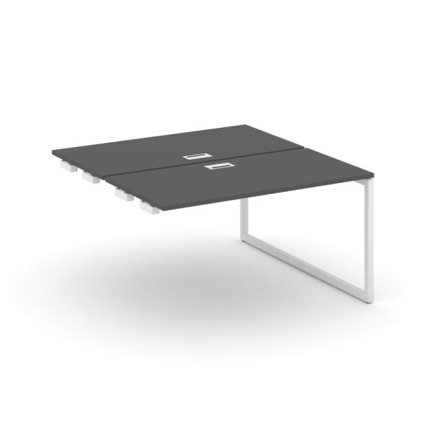 Стол-приставка к опорным элементам SN-4O.DPRS-003 (1380х1232х750) (Антрацит/Металл Белый)