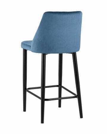 Стул полубарный Диего велюр пыльно-синий (Стул полубарный Диего синий)